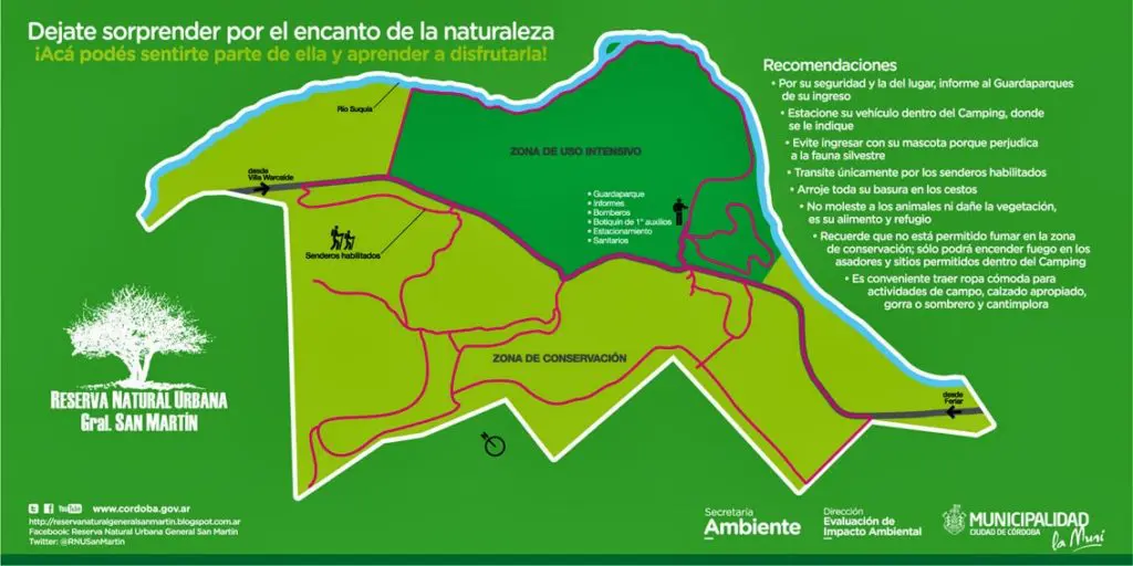 Camping en la reserva natural urbana san martín 2 Mapa de la reserva natural gral san martin – 3