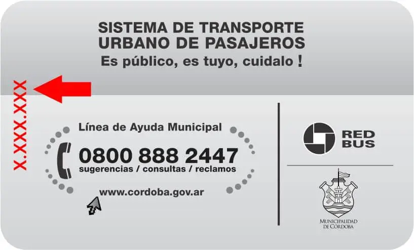 Numero de serie red bus