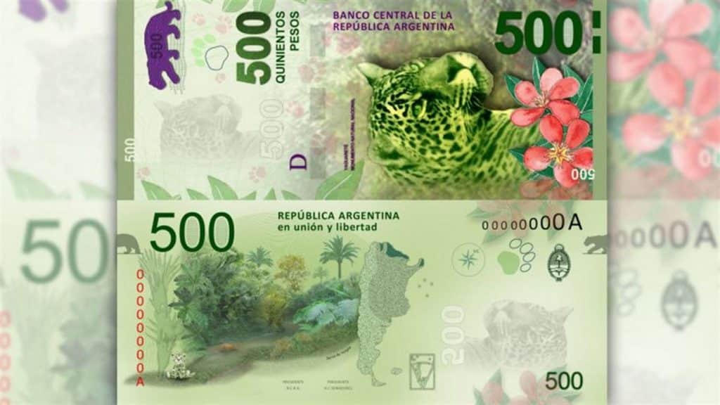 billete de 500 pesos, argentina