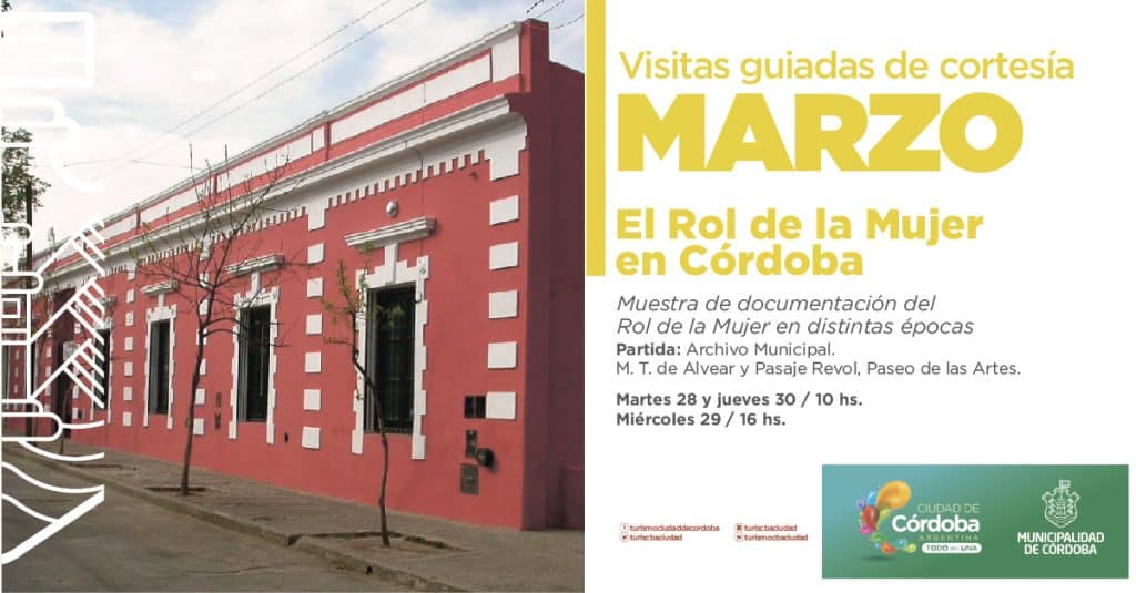 Descripción: Marzo - visita guiada en Córdoba destacando el rol de la mujer.