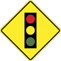Señales de tránsito para el examen teórico en córdoba: tipos, colores y significado 30 Señal 6 de la autoevaluación: rombo amarillo con un semáforo de tres luces